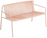 Диван металлический PEDRALI Tribeca сталь, ПВХ розовый Фото 1