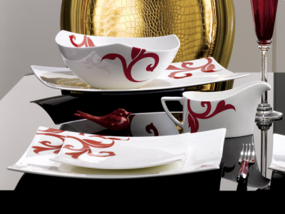 Столовый сервиз Royal Bone China Araya red фарфор белый Фото 1