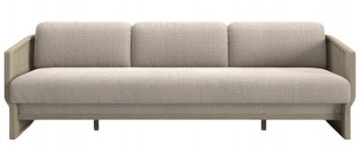 Диван трехместный с подушками SNOC Elythia Ash тик, роуп, акрил пепельный Фото 1