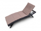 Лежак плетеный с матрасом Astella Furniture Капри сталь, искусственный ротанг, ткань коричневый Фото 2
