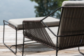 Кресло лаунж плетеное OASIQ Sandur сталь, роуп антрацит Фото 20