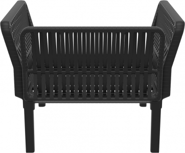 Кресло пластиковое с подушками Siesta Contract Portofino Lounge стеклопластик, полипропилен, полиэстер черный, бежевый Фото 18