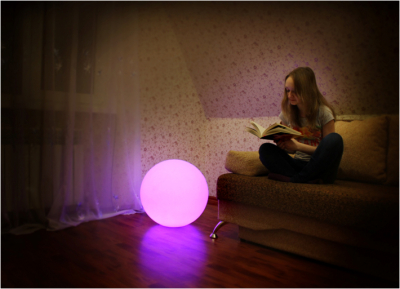 Шар пластиковый светящийся LED Minge полиэтилен белый Фото 3