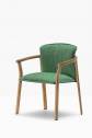 Кресло деревянное с подушкой PEDRALI Lamorisse Wood ясень, ткань орех, зеленый Фото 7