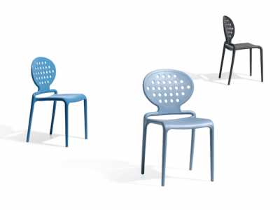 Стул пластиковый Scab Design Colette стеклопластик голубой Фото 3