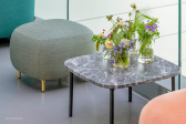 Столик кофейный PEDRALI Buddy алюминий, мрамор серебристый, серый мрамор Фото 7