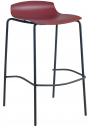 Табурет пластиковый барный PAPATYA X-Treme BSS Pro сталь, стеклопластик антрацит, кирпично-красный Фото 1