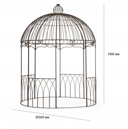 Беседка круглая металлическая-thumbs-Фото3