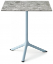 Стол ламинированный обеденный складной Scab Design Tripe Folding сталь, компакт-ламинат HPL голубой, зернистый Фото 5