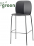 Стул пластиковый полубарный Scab Design Mentha Go Green сталь, технополимер антрацит Фото 2