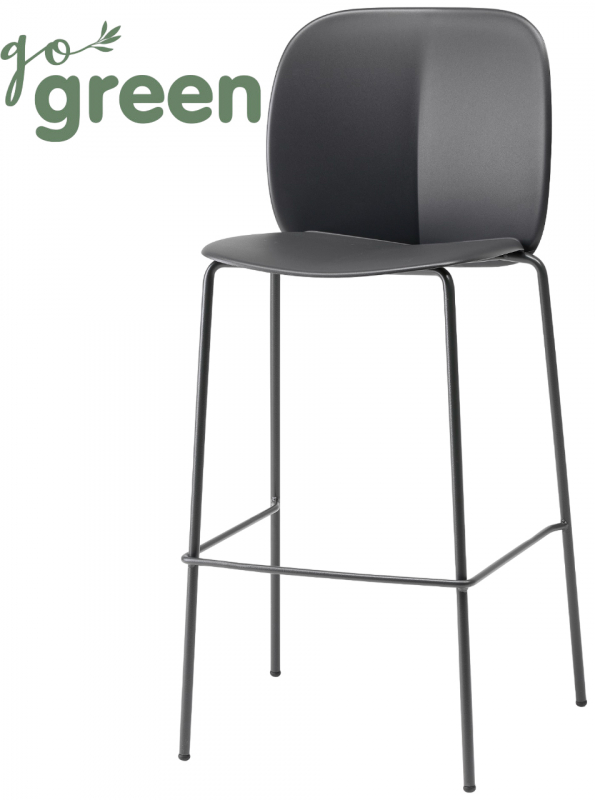 Стул пластиковый барный Mentha Go Green