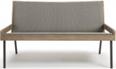 Диван с обивкой Ethimo Allaperto Urban металл, тик, батилин капучино Фото 1