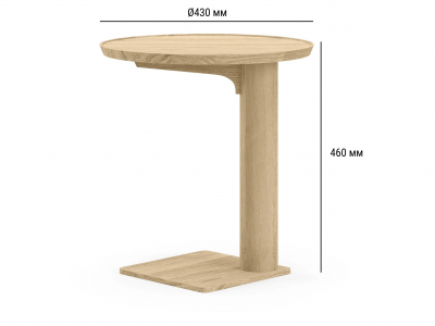 Столик деревянный для лежака SNOC Lyora тик Фото 2