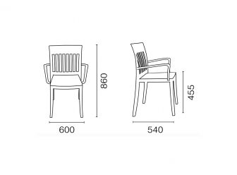 Кресло пластиковое с обивкой-thumbs-Фото3