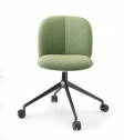 Стул офисный с обивкой Scab Design Mentha Pop алюминий, технополимер, ткань черный, зеленый Фото 4