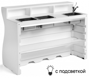 Bartolomeo Стойка светящаяся барная с мойкой и ящиками для льда
