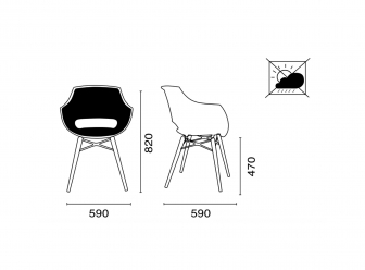 Кресло пластиковое с обивкой-thumbs-Фото3