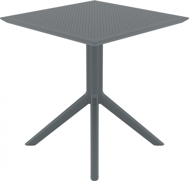 Стол пластиковый Sky Table 70, темно-серый, 700х700х740 мм