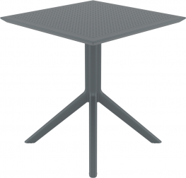 Стол пластиковый Sky Table 70, темно-серый, 700х700х740 мм