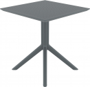 Стол пластиковый Siesta Contract Sky Table 70 сталь, пластик темно-серый Фото 5