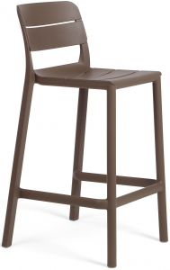 Стул пластиковый полубарный Nardi Cassia Stool Mini стеклопластик табак Фото 1