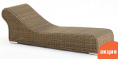 Шезлонг-лежак плетеный без матраса Maurizi s.n.c. Antibes металл, искусственный ротанг натуральный Фото 1