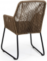 Кресло плетеное с подушкой BraFab Midway алюминий, искусственный ротанг, олефин коричневый, антрацит Фото 2