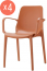 Комплект пластиковых кресел Scab Design Ginevra Set 4 стеклопластик терракотовый Фото 2