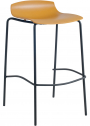 Табурет пластиковый барный PAPATYA X-Treme BSS Pro сталь, стеклопластик антрацит,  темно-желтый Фото 1