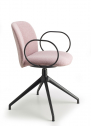 Кресло офисное с обивкой Scab Design Mentha Pop алюминий, технополимер, ткань черный, розовый Фото 3