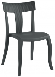 Стул пластиковый Toro-S Rattan, антрацит