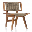 Стул деревянный плетеный WArt Berlin ироко, роуп Фото 5
