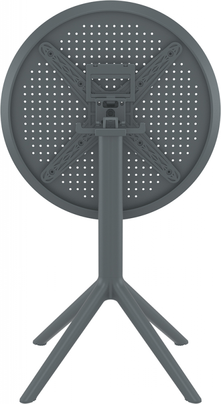 Стол пластиковый складной Sky Folding Table Ø60, темно-серый, Ø600х740 мм