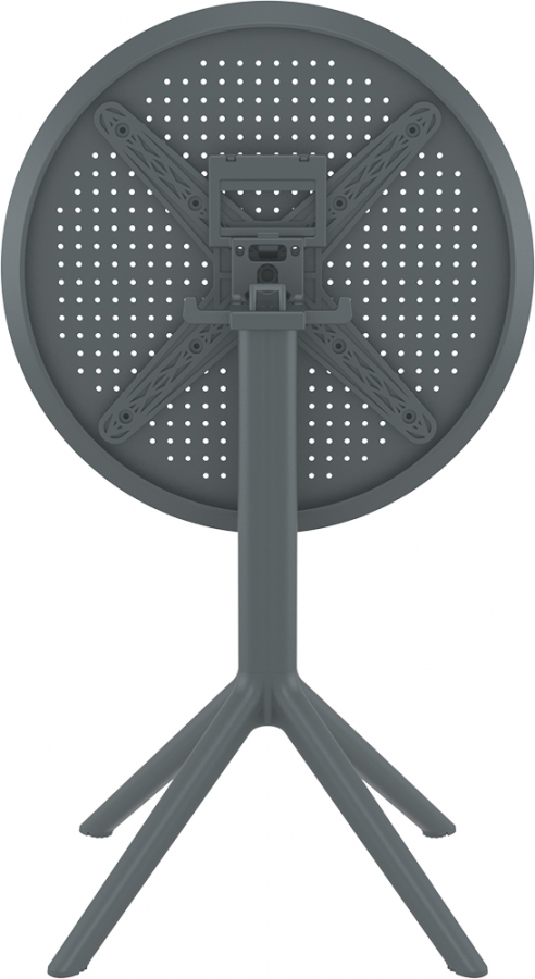 Стол пластиковый складной Sky Folding Table Ø60, темно-серый, Ø600х740 мм