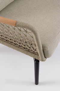 Диван трехместный с подушками Garden Relax Eulero алюминий, тик, роуп, олефин антрацит Фото 6