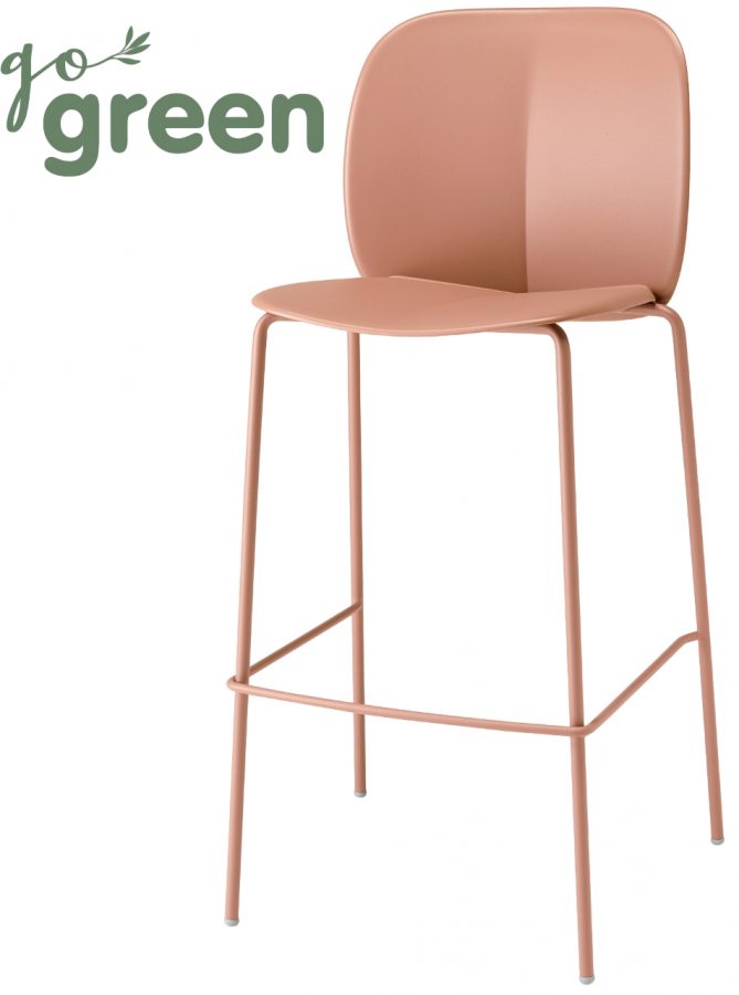Стул пластиковый полубарный Mentha Go Green