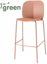 Стул пластиковый полубарный Scab Design Mentha Go Green сталь, технополимер карамельный Фото 1