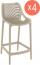 Комплект стульев пластиковых полубарных Air Bar 65 Set 4