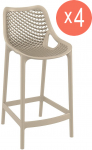 Комплект стульев пластиковых полубарных Air Bar 65 Set 4