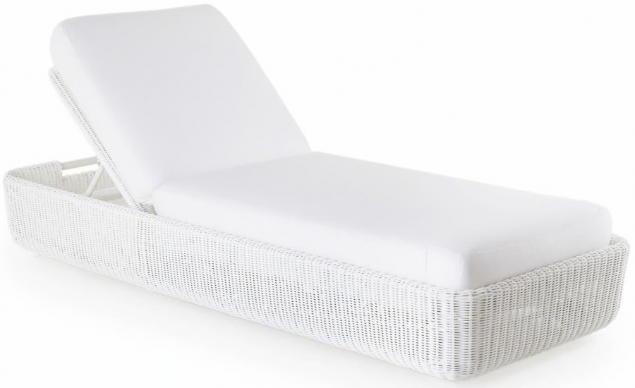 Шезлонг-лежак плетеный с матрасом Agorà