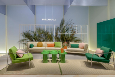 Кресло металлическое с подушками PEDRALI Nolita Relax сталь, ткань Фото 15
