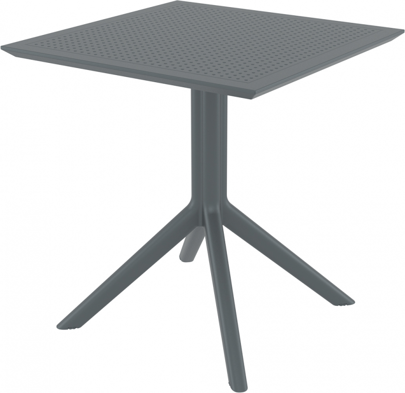 Стол пластиковый Sky Table 70, темно-серый, 700х700х740 мм
