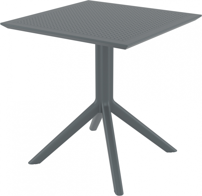 Стол пластиковый Sky Table 70, темно-серый, 700х700х740 мм