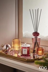 Аромасвеча под колпаком Роза (Rose) EDG Candle стекло, воск Фото 3