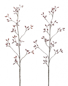 Ветвь шиповника декоративная заснеженная EDG Rosehip бело-красный Фото 1