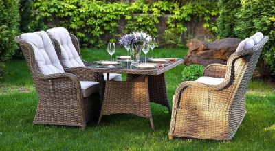 Комплект плетеной мебели JOYGARDEN Geneva алюминий, искусственный ротанг светло-коричневый Фото 2