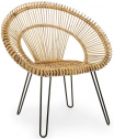 Кресло металлическое плетеное Garden Relax Esteban сталь, натуральный ротанг натуральный Фото 1