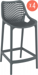 Комплект пластиковых полубарных стульев Air Bar 65 Set 4