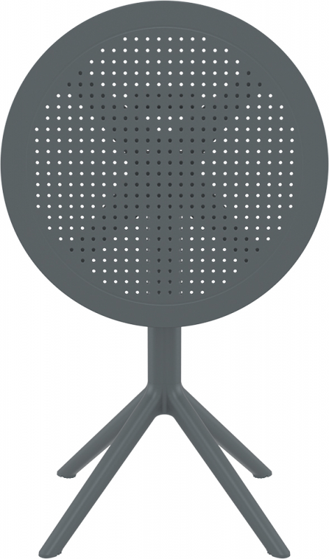 Стол пластиковый складной Sky Folding Table Ø60, темно-серый, Ø600х740 мм