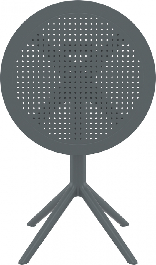 Стол пластиковый складной Sky Folding Table Ø60, темно-серый, Ø600х740 мм